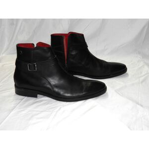 BASE LONDON MEN’S "FERN" BUCKLE BLACK BOOTS SIIZE 44 US 11
